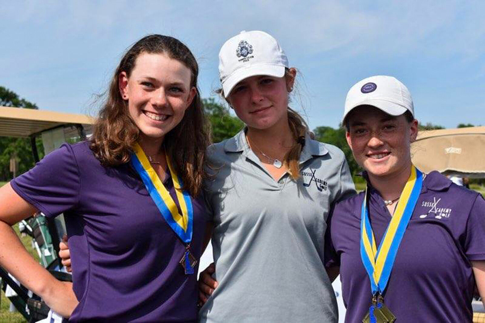Hannah Lydic, Sawyer Brockstedt and Sarah Lydic at state championship